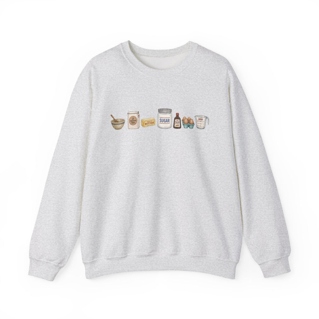 Baking Ingredients Crewneck Sweatshirt | Cute Pantry Illustration