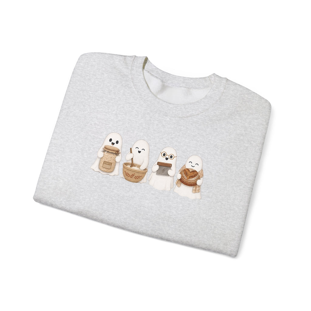 Cute Seal Family Crewneck Sweatshirt, Cartoon Seals in Cozy Cups