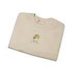 Cute Frog Holding Coffee Crewneck Sweatshirt — 'But First Coffee' Graphic