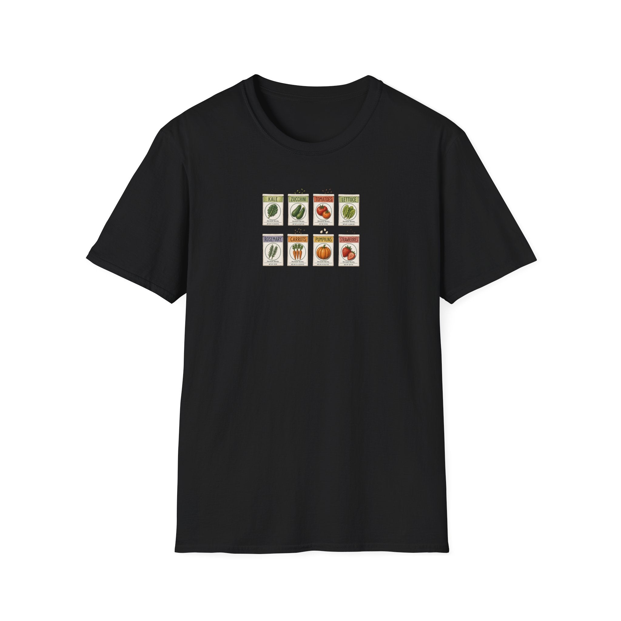 Vintage Seed Packet T-Shirt | Retro Garden Vegetable Illustration Tee