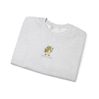 Cute Frog Holding Coffee Crewneck Sweatshirt — 'But First Coffee' Graphic