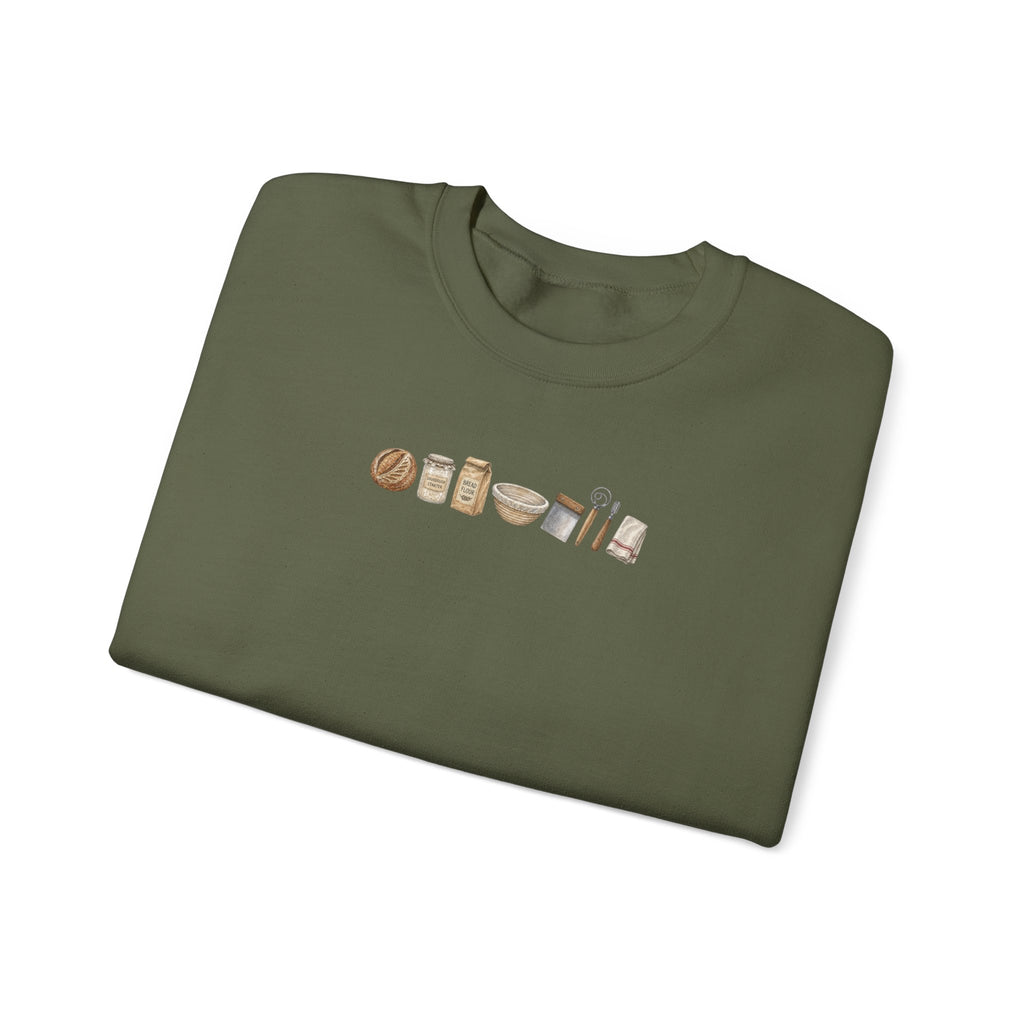 Baking Essentials Crewneck Sweatshirt | Cute Neutral Bakery Icons