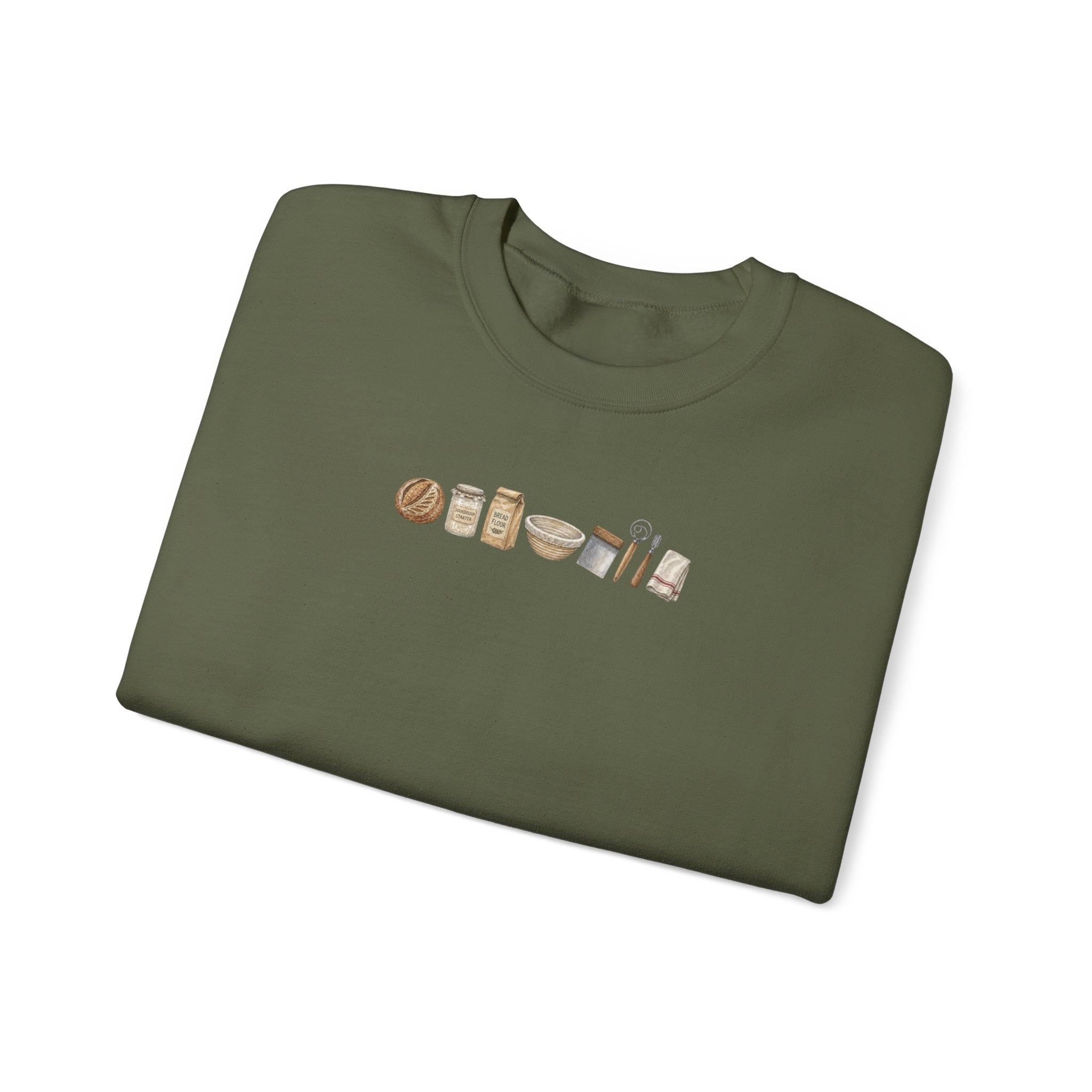 Baking Essentials Crewneck Sweatshirt | Cute Neutral Bakery Icons