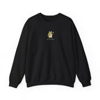 Cute Frog Holding Coffee Crewneck Sweatshirt — 'But First Coffee' Graphic