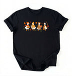 Autumn Fox Parade T-Shirt, Cute Fall Woodland Friends Tee
