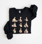 Crewneck Sweatshirt | Cute Goose Characters Graphic Pullover