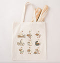 Cute goose tote bag featuring geese baking bread and carrying bakery ingredients