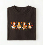 Autumn Fox Parade T-Shirt, Cute Fall Woodland Friends Tee