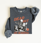Dead Set on Baking Sweatshirt — Skeleton Baker Graphic Crewneck