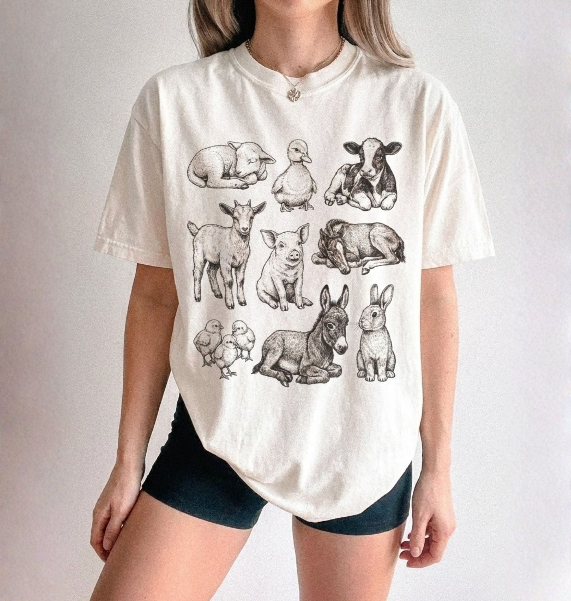 Baby Farm Animals T-Shirt | Farm Animal Lover Gift