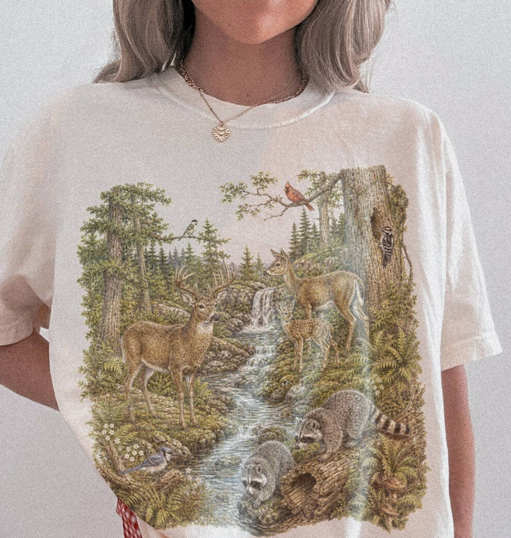 Woodland Forest Animals Shirt | Cottagecore Nature Lover Gift