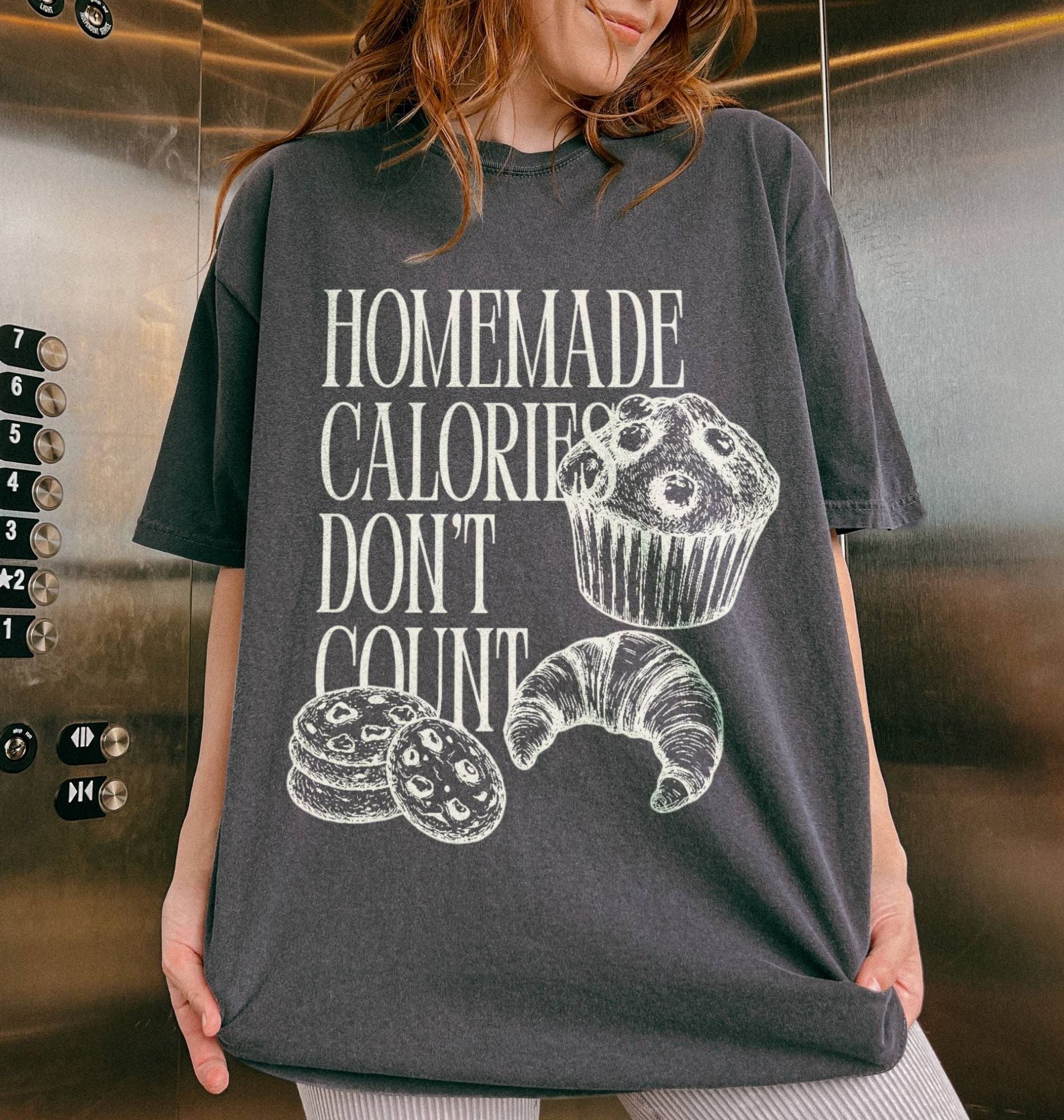 Homemade Calories Don't Count Shirt | Funny Baking Graphic Tee