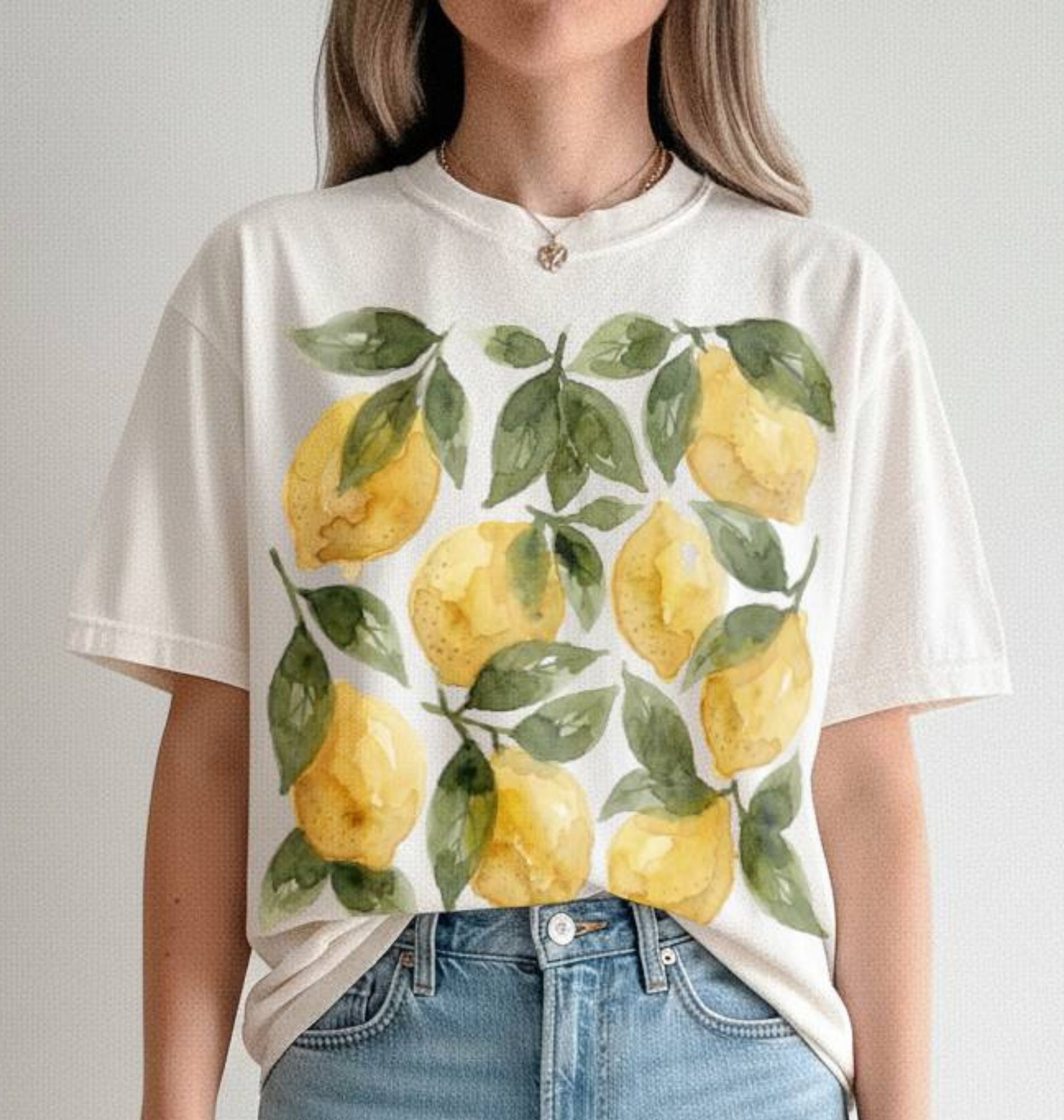 Watercolor Lemon Shirt | Cottagecore Gardener Gift Tee
