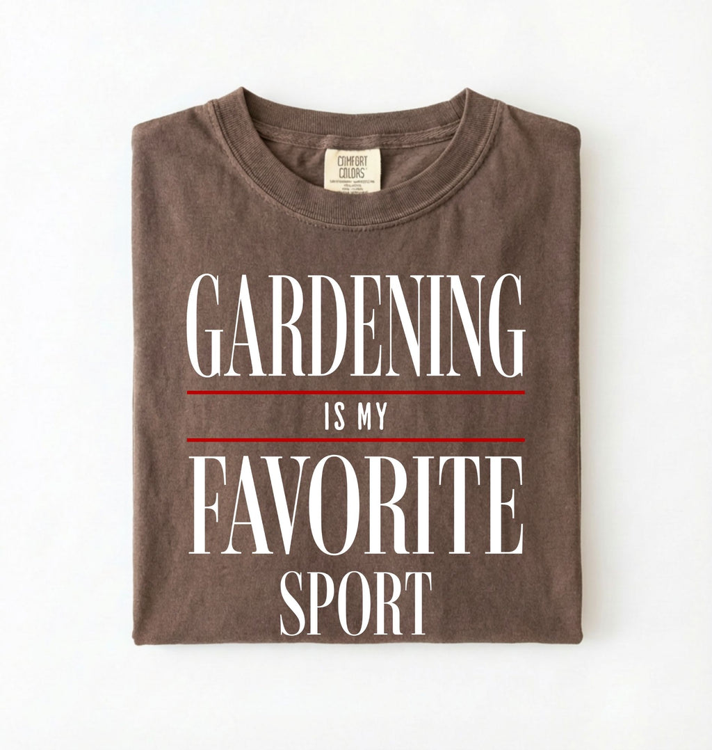 Funny gardening shirt that says Gardening Is My Favorite Sport, perfect gardener gift for plant lovers