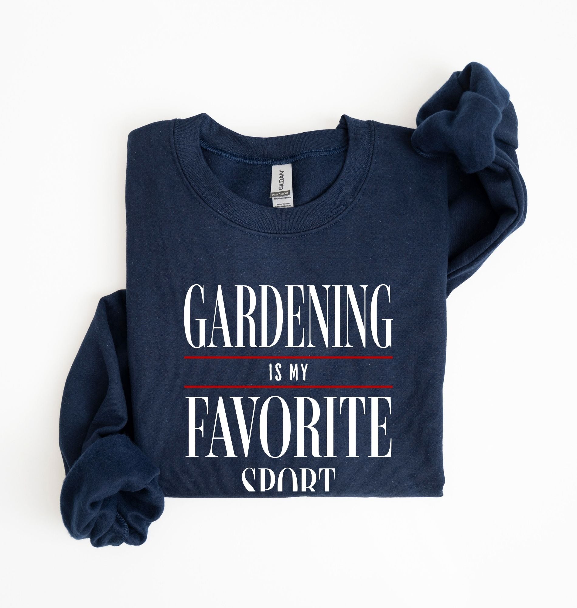 gardening is my favorite sport sweatshirt funny gardener gift cozy navyblue crewneck