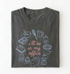 Flat lay of a Funny baking shirt with bread pie cupcake and baking tools illustration on pepper tee on a white background 