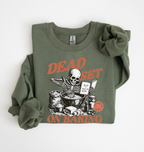 Dead Set on Baking Sweatshirt — Skeleton Baker Graphic Crewneck