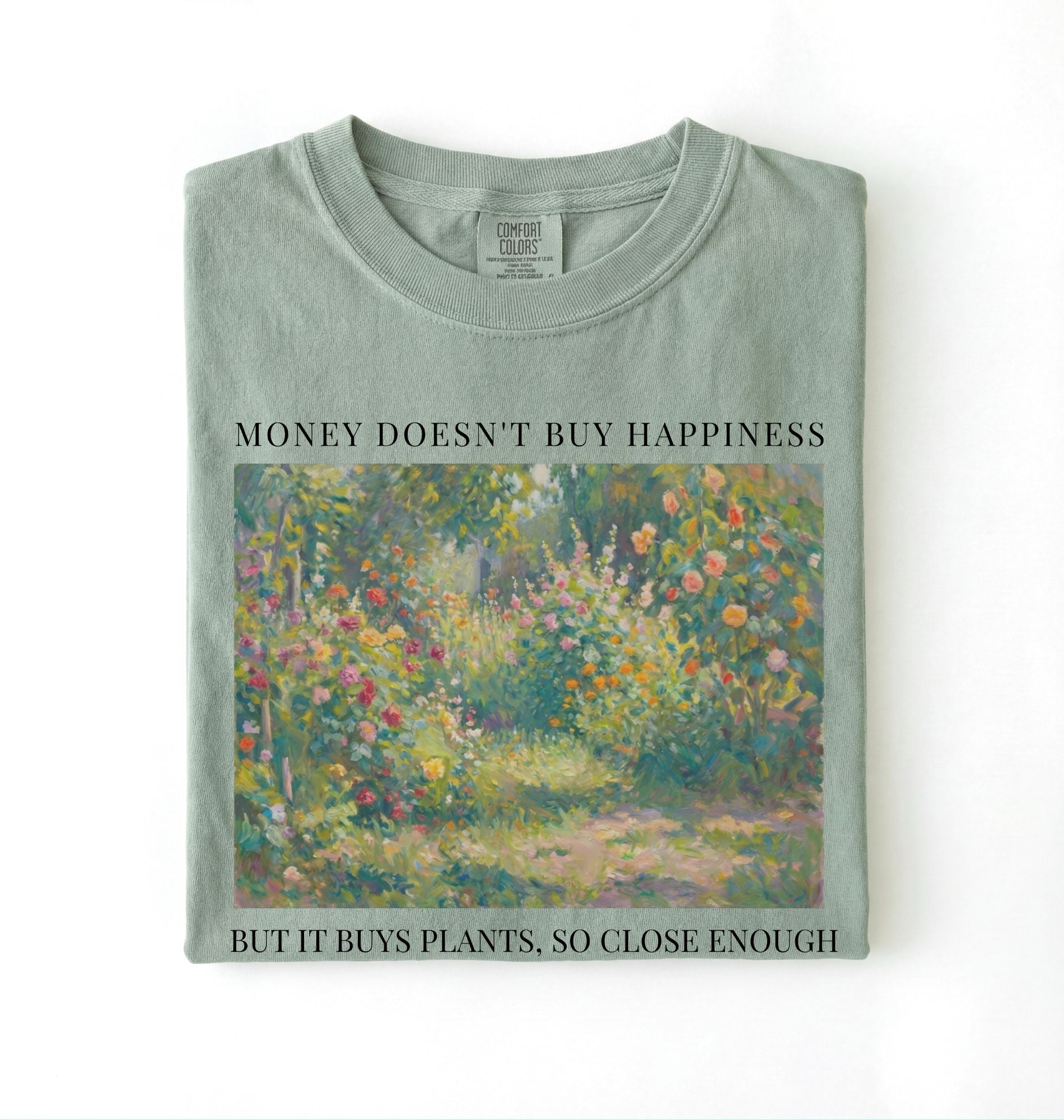 Money doesn’t buy happiness but it buys plants t-shirt, funny quote tee for plant lovers