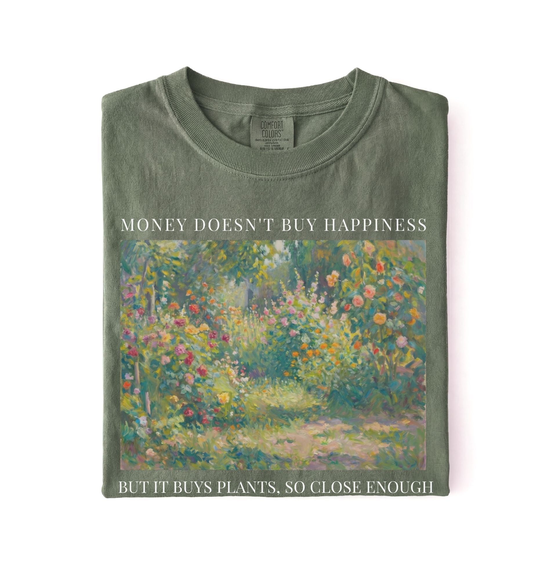 Money doesn’t buy happiness but it buys plants t-shirt, funny quote tee for plant lovers