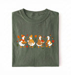 Autumn Fox Parade T-Shirt, Cute Fall Woodland Friends Tee