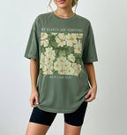 Gardener t-shirt with floral design and text my plants are thriving but i am not plant lover gift