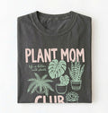 Plant Mom Club t-shirt with illustrated houseplants, perfect plant lover and gardener gift