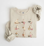 Crewneck Sweatshirt | Cute Goose Characters Graphic Pullover