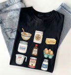 Baking Ingredients Shirt | Vintage Baker Graphic Tee
