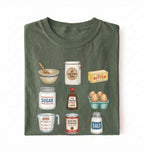 Baking Ingredients Shirt | Vintage Baker Graphic Tee