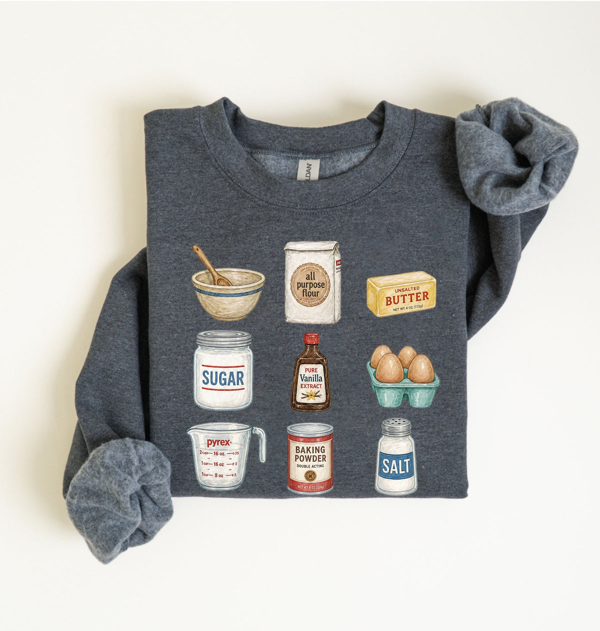 Baking Ingredients Sweatshirt | Vintage Baker Gift