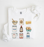 Baking Ingredients Sweatshirt | Vintage Baker Gift