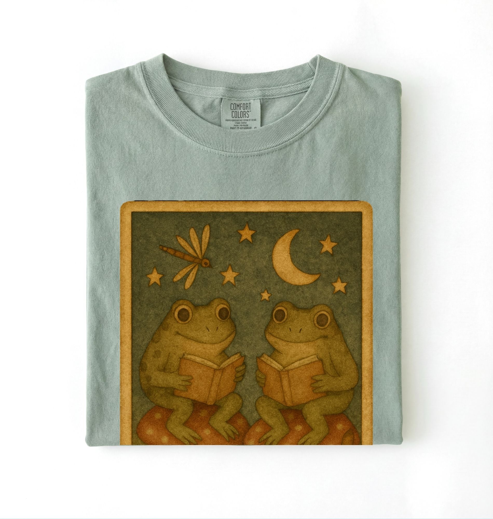 cozy frog reading shirt perfect for book lovers and nature fans