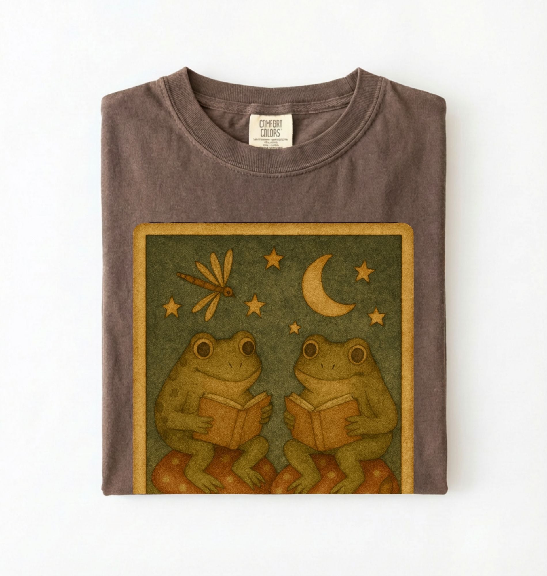 cozy frog reading shirt perfect for book lovers and nature fans