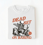 Skeleton 'Dead Set on Baring' Graphic T‑Shirt — Vintage Gothic Skull Tee